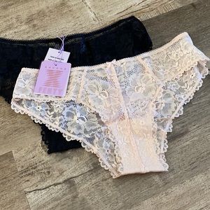 Bundle of 2 - Shimmer Floral Lace Cheeky
